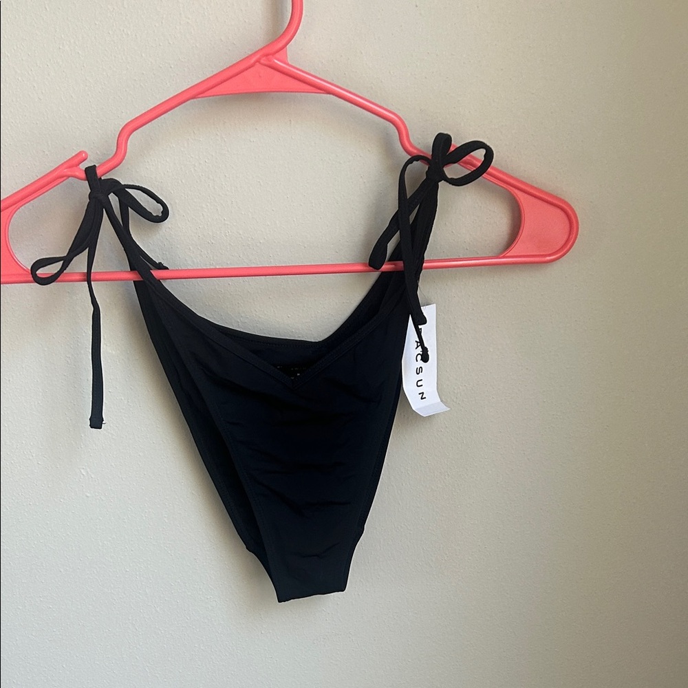 NWT PacSun Black Tie-Side Bikini Bottom